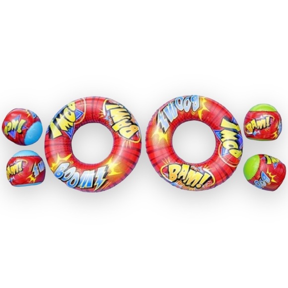 🆕 SPLASH BATTLE BOPPERS SET ~ Gloves + Float Tubes Pool Toy Game - Picture 2 of 4